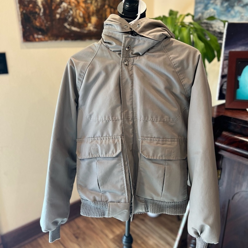 Flannel lined jacket with hoodie in GUC
